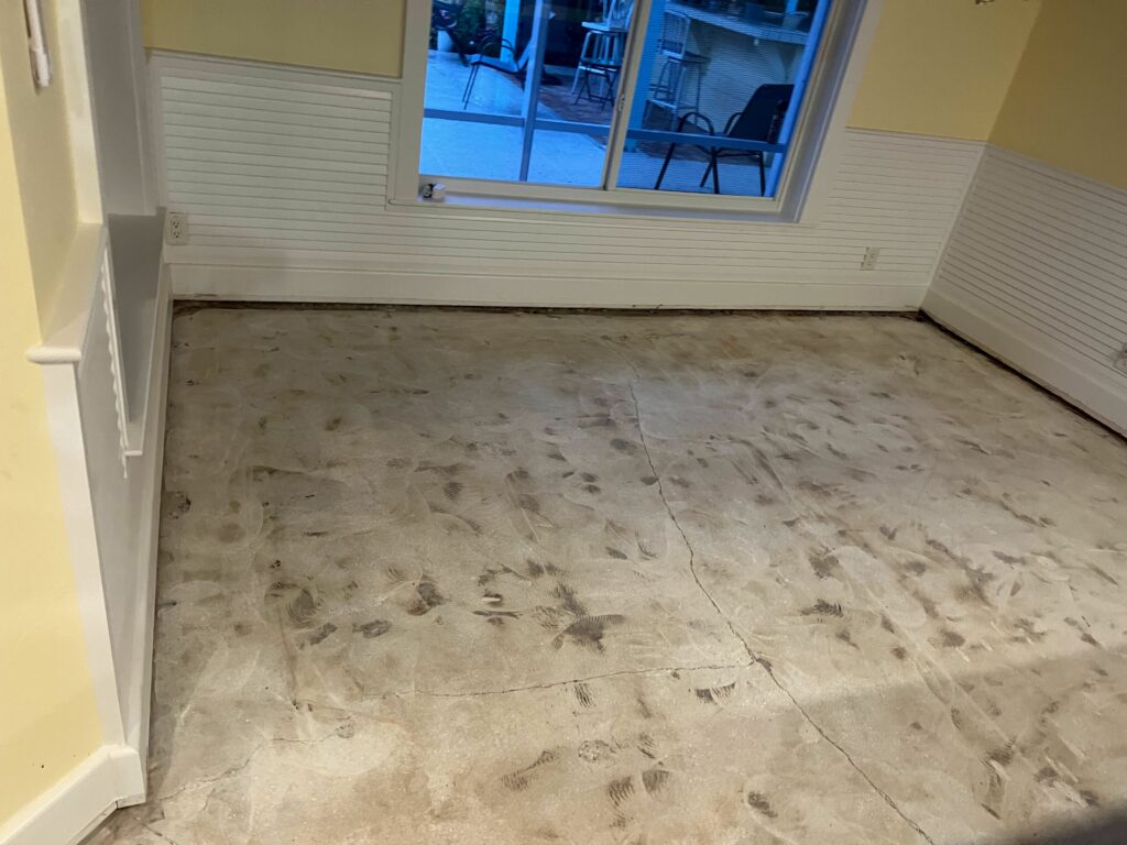 dining room tile removal dustless